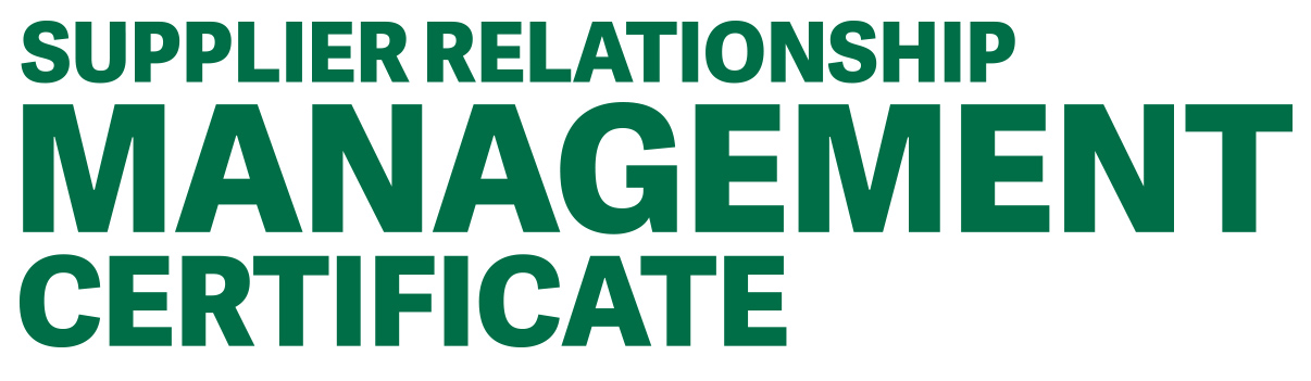 Supplier Relationship Management Certificate