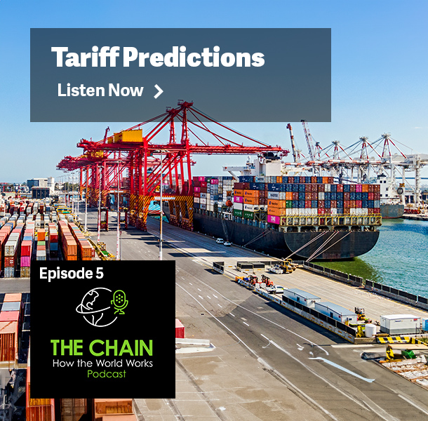 Supply chain expert Alastair Charatan joins The Chain Podcast to share his tariff predictions.